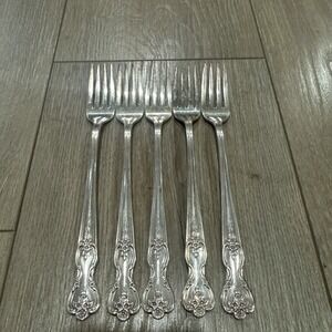 Wm Rogers Mfg Co International Silver Inspiration-Magnolia Set of 5 Grille Forks